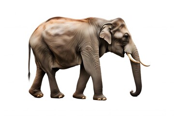 Obraz premium Borneo elephant animal on white background, Ai Generated