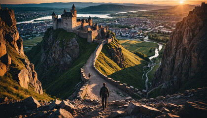 Castle City Secrets in Cloudy Summer: The Expeditioner's Trek Immersed in Landslide