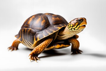 Obraz premium Box turtle on white background, Ai Generated