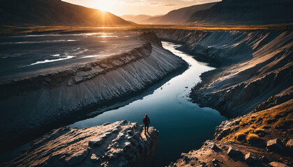 Lagoon Lost in Cloudy Summer: The Pioneer's Transit Surrounded in Landslide