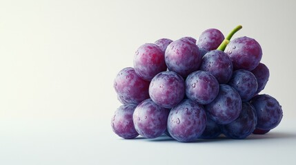 Close-up of grapes with frosted texture isolated background