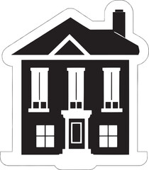 classic minimalist black and white house