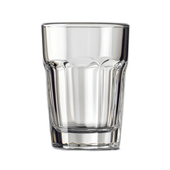empty drinking glass isolated on white transparent background, cut out, full depth of field