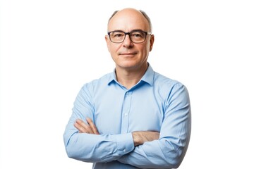 Business portrait of confident businessman. Entrepreneur in jacket smiling, Happy mid adult, mature age man standing, smiling,with generative ai