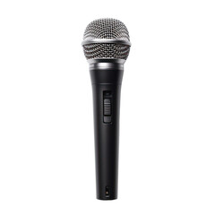Professional Microphone With Mesh Head For Live Performances And Recording On Isolated Background