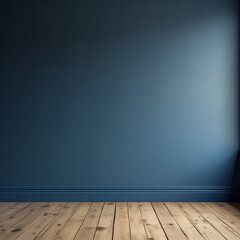 empty room with navy blue wall