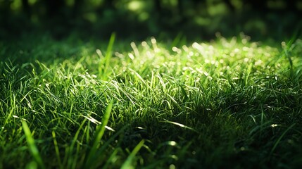 Fototapeta premium raindrops on a green leaf spinach