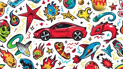 Trendy Street Illustration Graffiti Art