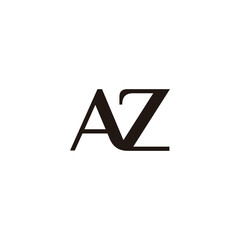 letter avz simple linked geometric logo vector