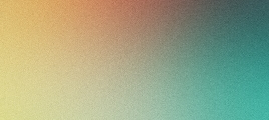 Obraz premium Orange to teal gradient abstract background with a grainy texture