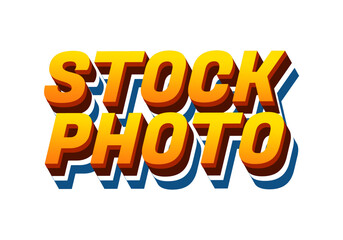 Stock photo. Text effect in 3D style with modern colors