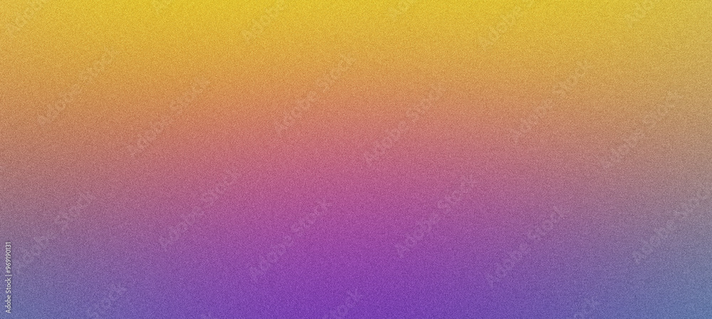 Wall mural Grainy textured background featuring a gradient of yellow and purple