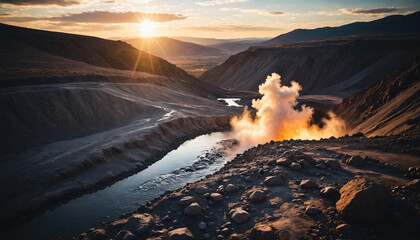 Hot Springs Roams in Cloudy Summer: The Trailblazer's Sojourn Surrounded in Landslide