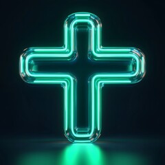 Obraz premium Neon Cross