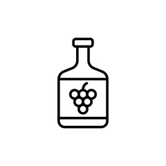 Grape drink outline icons, minimalist vector illustration ,simple transparent graphic element .Isolated on white background