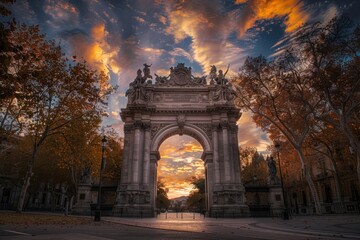 Obraz premium Architecture landmark arched person.