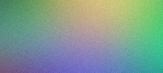 Fototapeta premium Colorful gradient background blending green, yellow and purple with a grainy texture