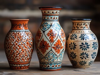 Three Ornamental Vases