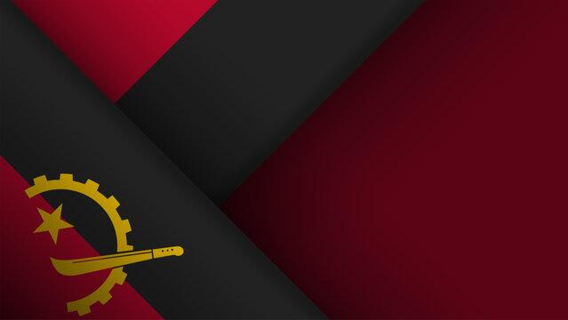 Edge background Angola graphic and label.