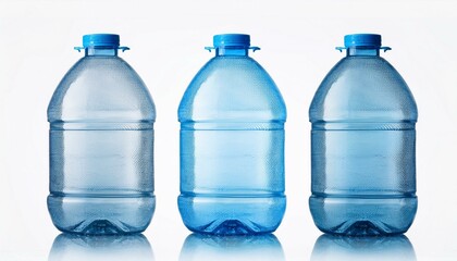 big bottle transparent plastic, clipping path, disposable container on white background isolated, Five liters, 5
