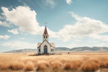 Fototapeta premium Church architecture landscape outdoors.