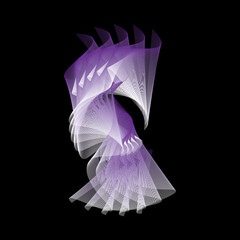 Discover the beauty of abstraction with this wavy-lined creature, a mesmerizing blend of shapes and forms. Let your imagination soar as you explore the intricate details and fluidity of this unique de