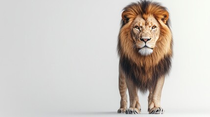 Obraz premium Majestic Lion with a Powerful Gaze