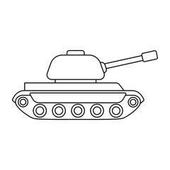 Military Tank black and white flat vector icon design. Tank symbol design and glyph