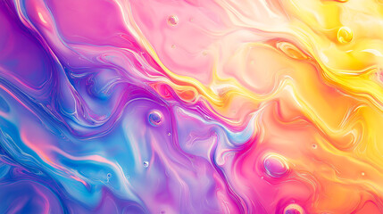 Obraz premium Beautiful vivid liquid in collorful 3d rendring a beautiful abstract background in many colors, Pastel background