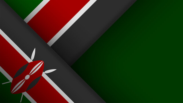 Edge background Kenya graphic and label.