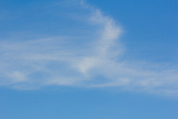 White cloud in blue sky nature