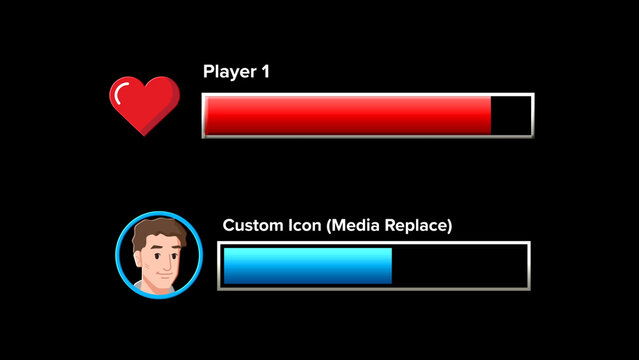 Adjustable Gaming Health Status Bar