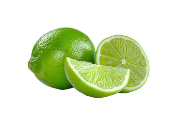 green lime slice fruit cut out transparent isolated on white background PNG image