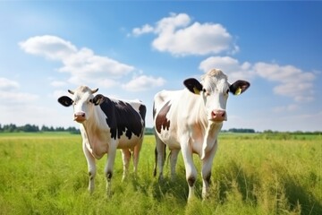 Cow livestock outdoors pasture.