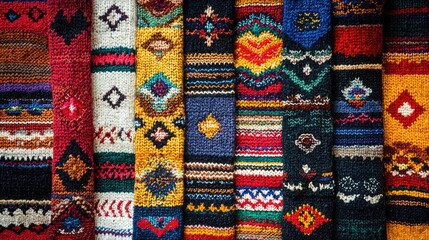 Vibrant Saami duodji handicraft_ atterns