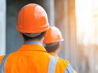 Group of architects and engineers inspecting a construction project for safety and compliance, collaboration, building standards