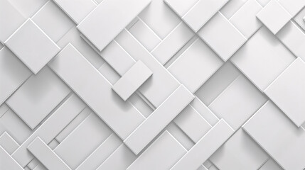 Modern white and light grey square overlapped pattern on a background with shadow. White background. Minimal geometric white light background abstract design. Elegant white and grey 