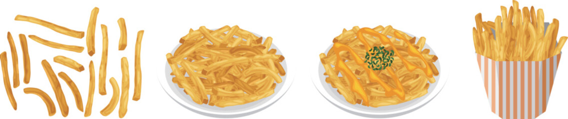 フライドポテトセット　細い