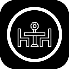 Dining Table Vector Icon Design