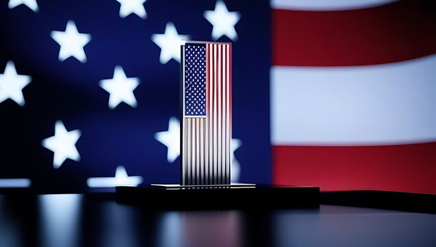 rendering american flag background commemorates patriot day