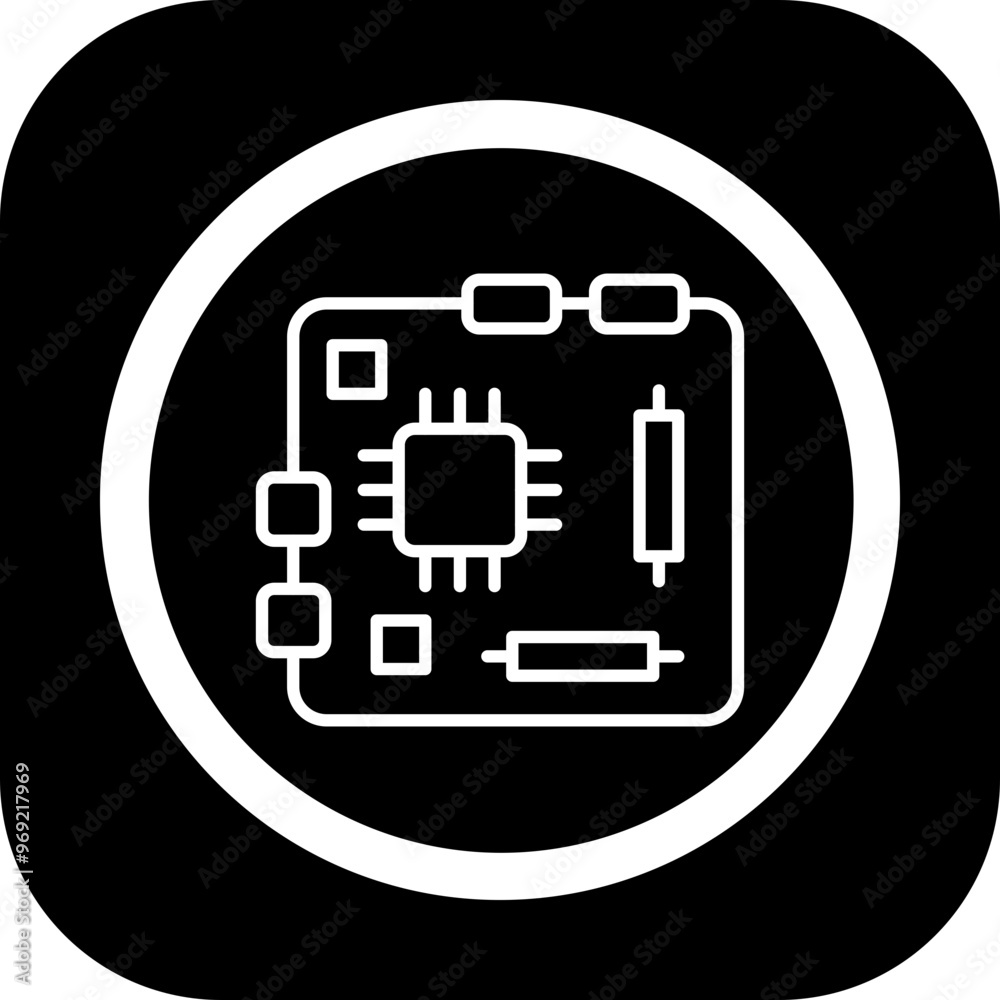 Canvas Prints Motherboard Vector Icon Design