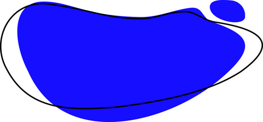 Blue Abstract Liquid Shape Illustration