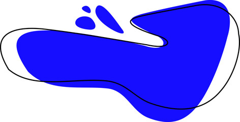 Blue Abstract Liquid Shape Illustration