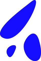 Blue Abstract Liquid Shape Illustration