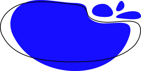 Blue Abstract Liquid Shape Illustration