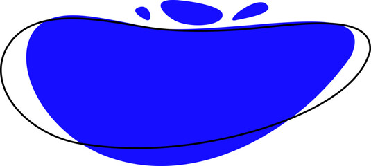 Blue Abstract Liquid Shape Illustration