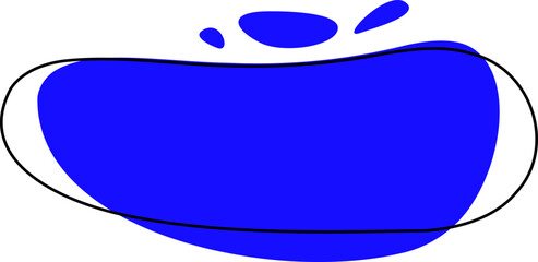 Blue Abstract Liquid Shape Illustration