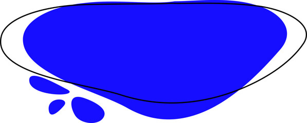 Blue Abstract Liquid Shape Illustration