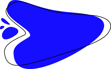 Blue Abstract Liquid Shape Illustration
