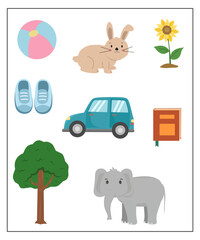Living and non living worksheet for kindergarten, identifying living and non living things activity for kids 